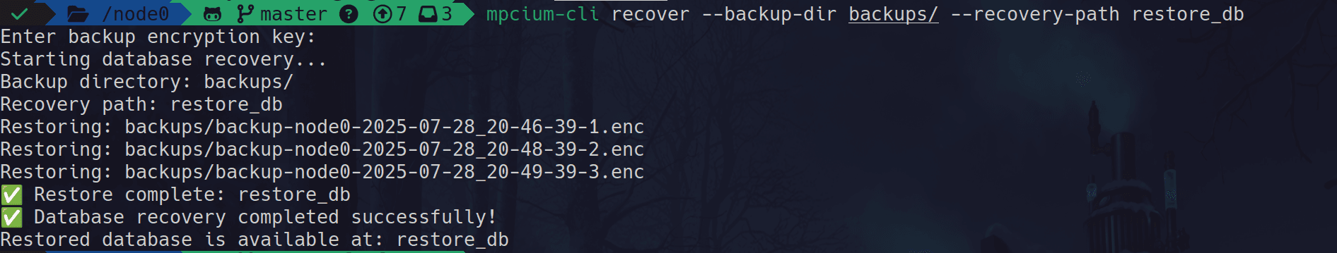 Backup recovery