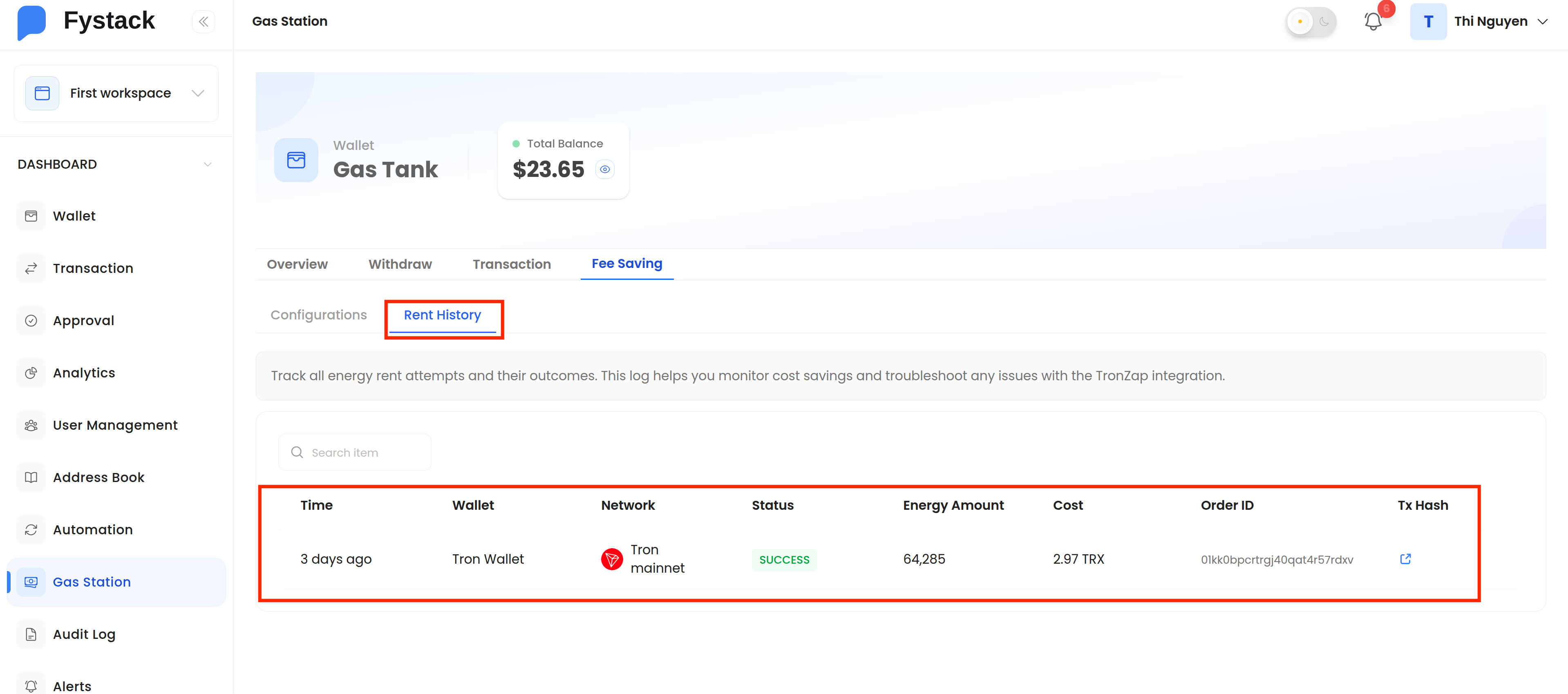 Rent History Tracking